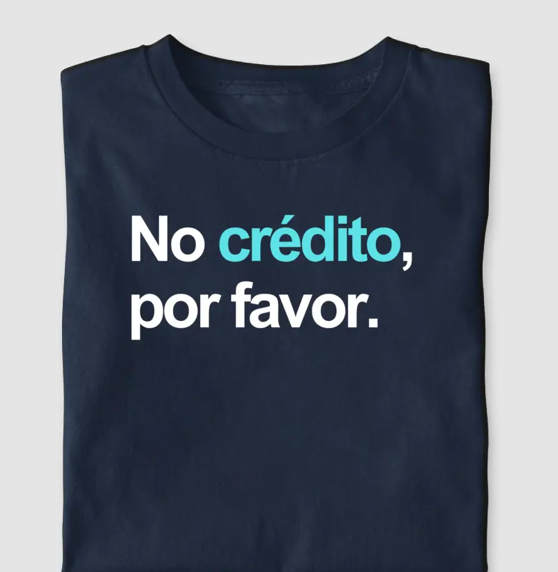 No crédito, por favor