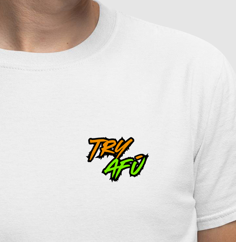 🔥🚀 Camiseta TRY AFÚ Com Estampa Minimalista no Peito –  Discrição Sem Deixar de Representar a Cultura  Das ruas! 🔥🚀