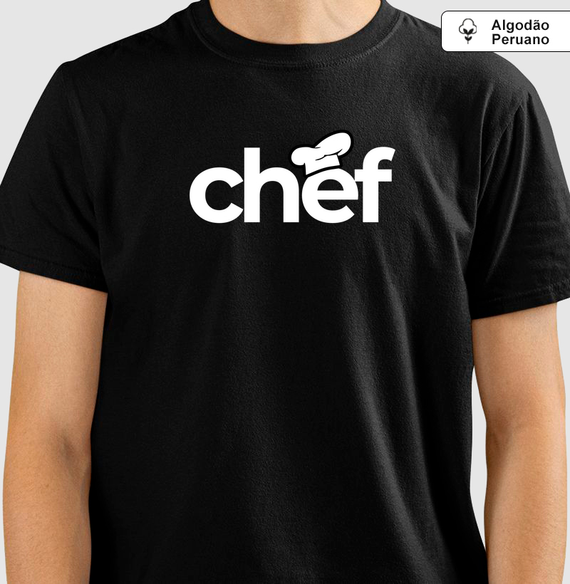 Chef: Camiseta em Algodão Peruano - Mostre sua Paixão pela Arte Culinária com Estilo