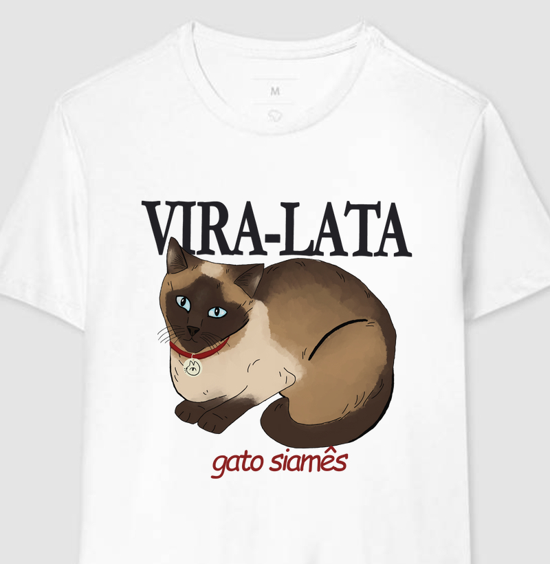 Camiseta Vira-Lata - Gato Siamês
