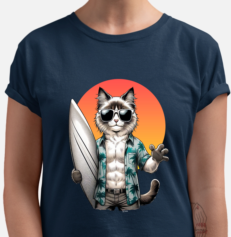 Camiseta Gato de Praia