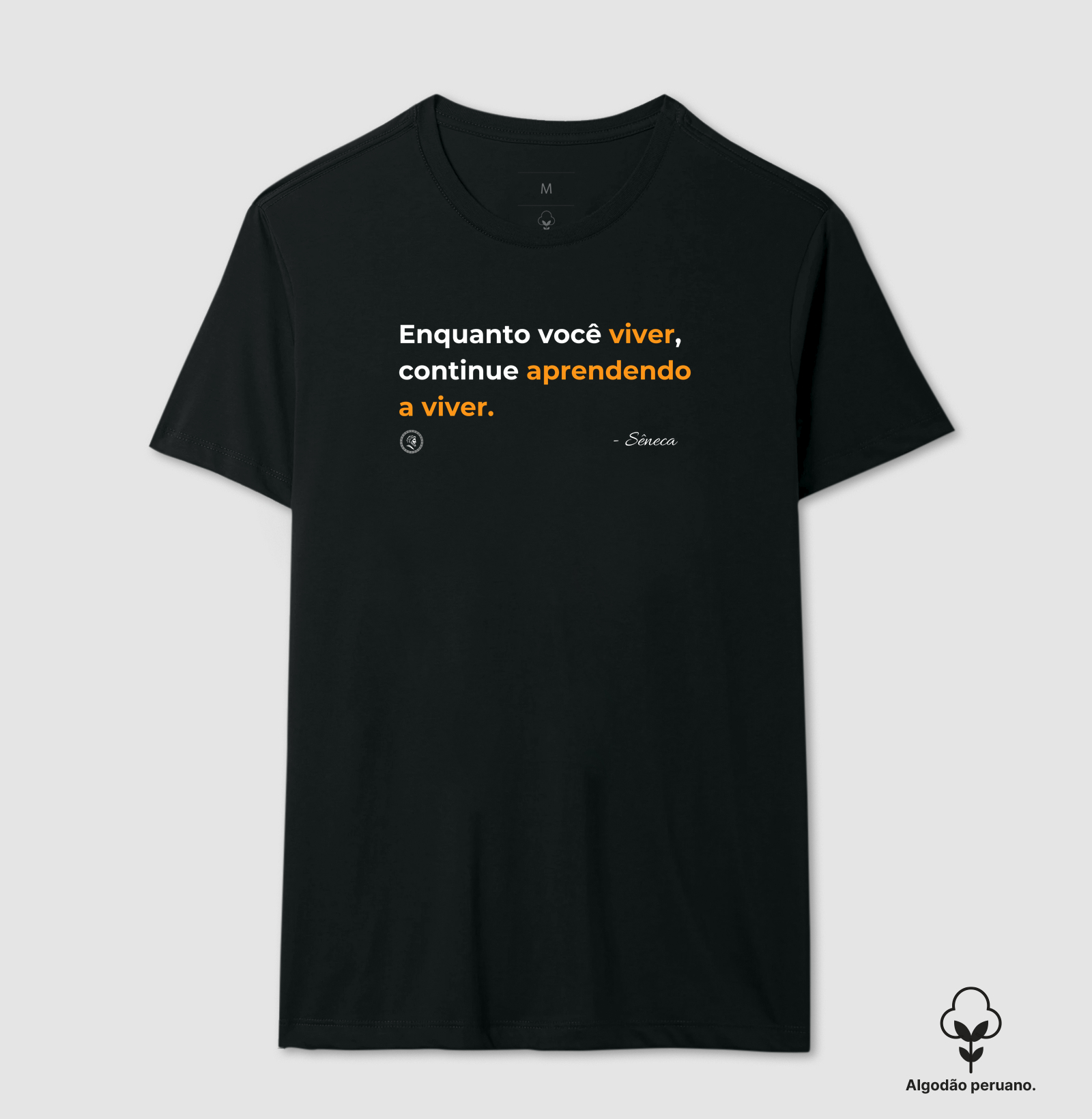 Camiseta Filosofia Estocisimo de Sêneca "Aprendendo a viver"