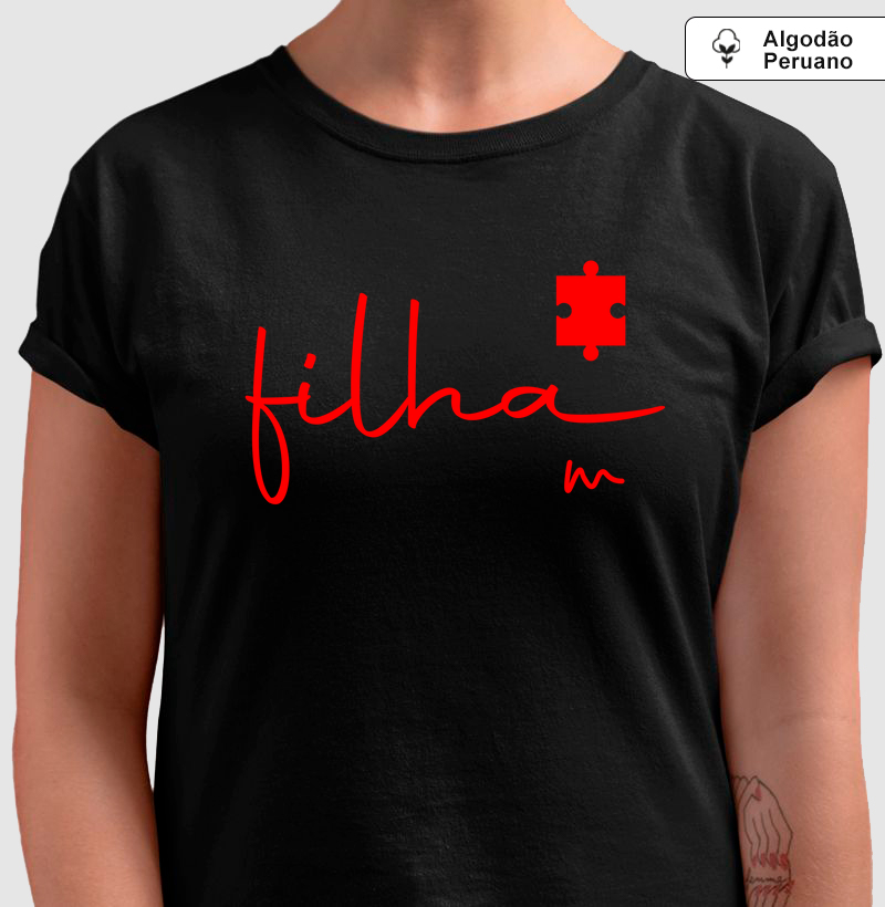 Camiseta Algodão Peruano Filha
