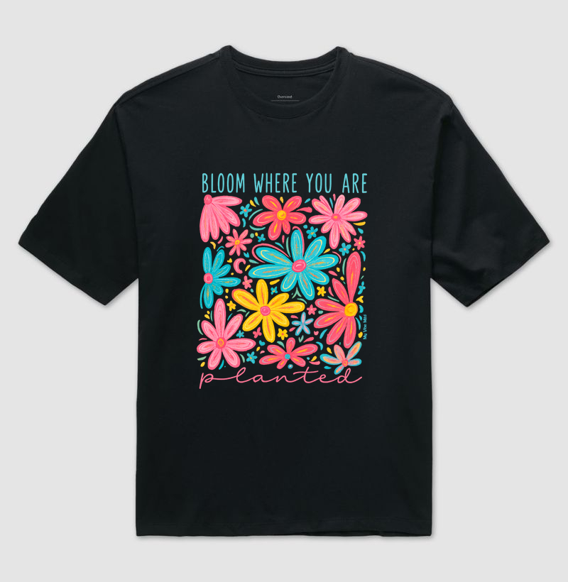 Camiseta Oversized - Florescer