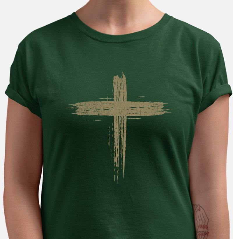 Cruz Minimalista: Camiseta - Estilo e Fé em Harmonia