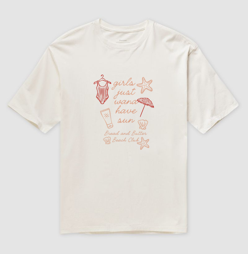 Camiseta Oversized Just Wanna Have Fun