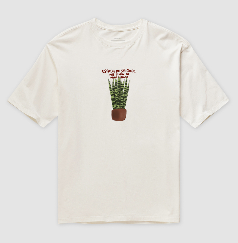 Espada de São Jorge Me Livra do Mau Olhado - Camisa Amuleto