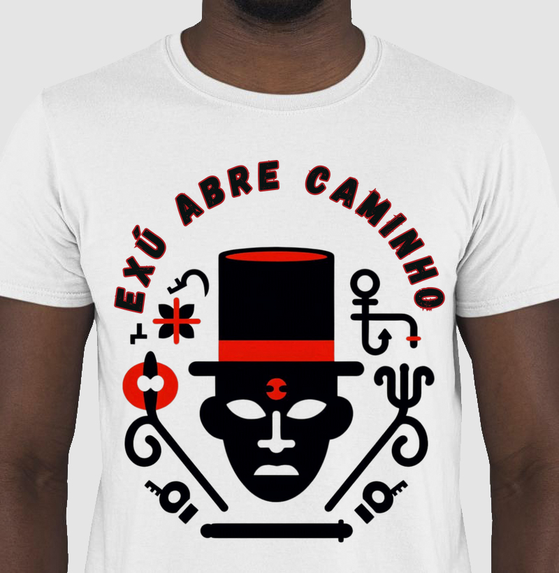 Camiseta Exú Abre Caminhos  100% Algodão