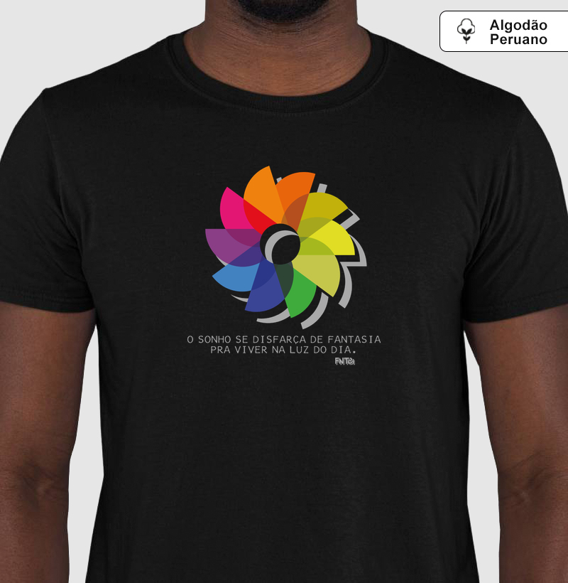 T-SHIRT "DIA" / FLOR DO SOL (ALGODÃO PERUANO)