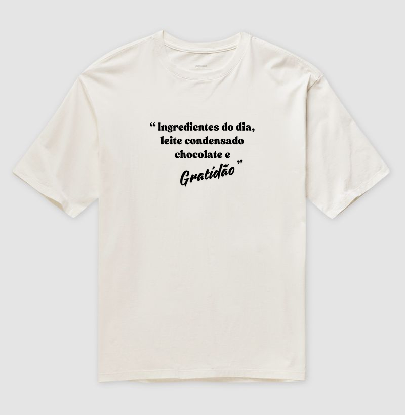 T-shirt ingredientes do dia...