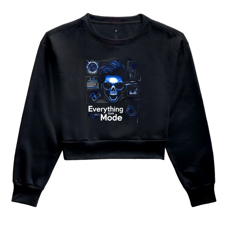 Moletom cropped "Everything Dark Mode" T.I