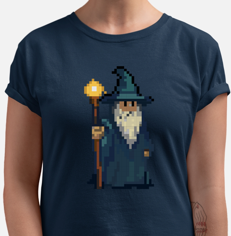 Arcane Pixel Wizard – Think Tee