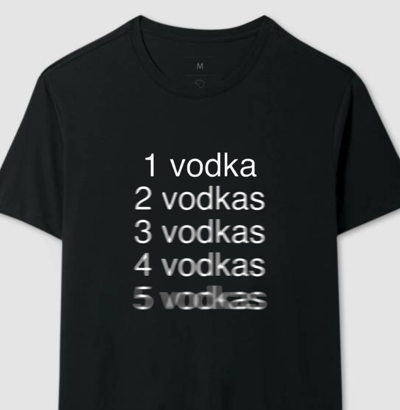 Camiseta - 5 Vodkas