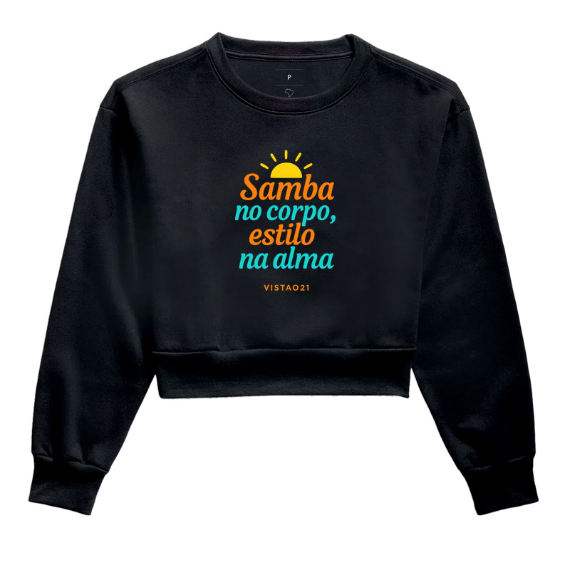 Cropped Moletom Samba na Alma