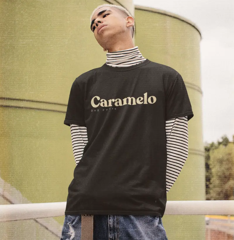Camiseta Dog Pulse Caramelo Icon