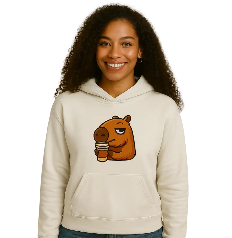 Moletom Capivara no Café