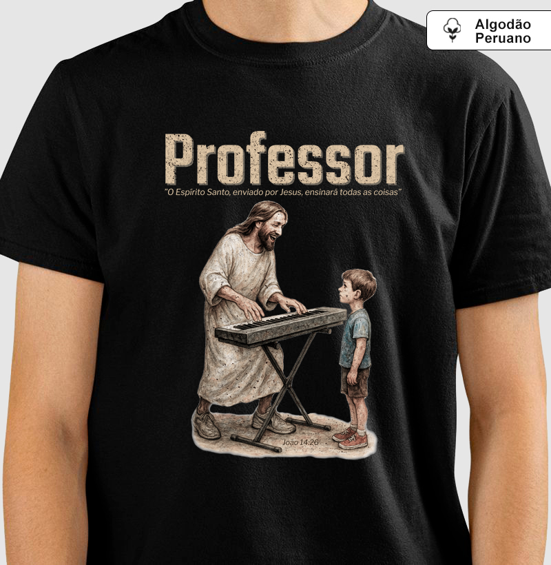 Camiseta Algodão Peruano Professor - Teclado