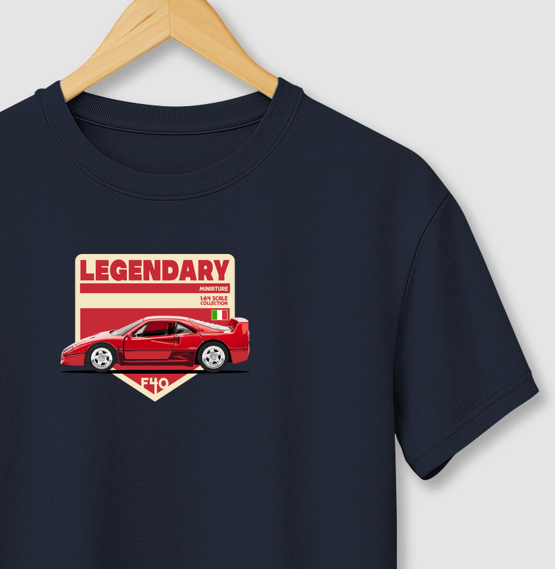Camiseta estampada para colecionador miniatura Ferrari F40