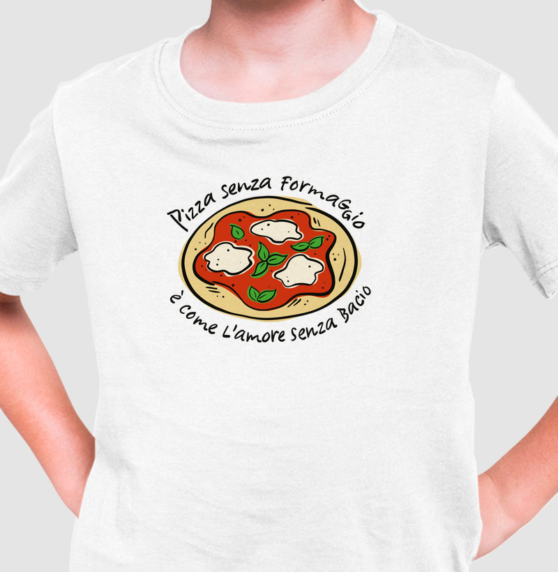 Camiseta Infantil Pizza e Formaggio