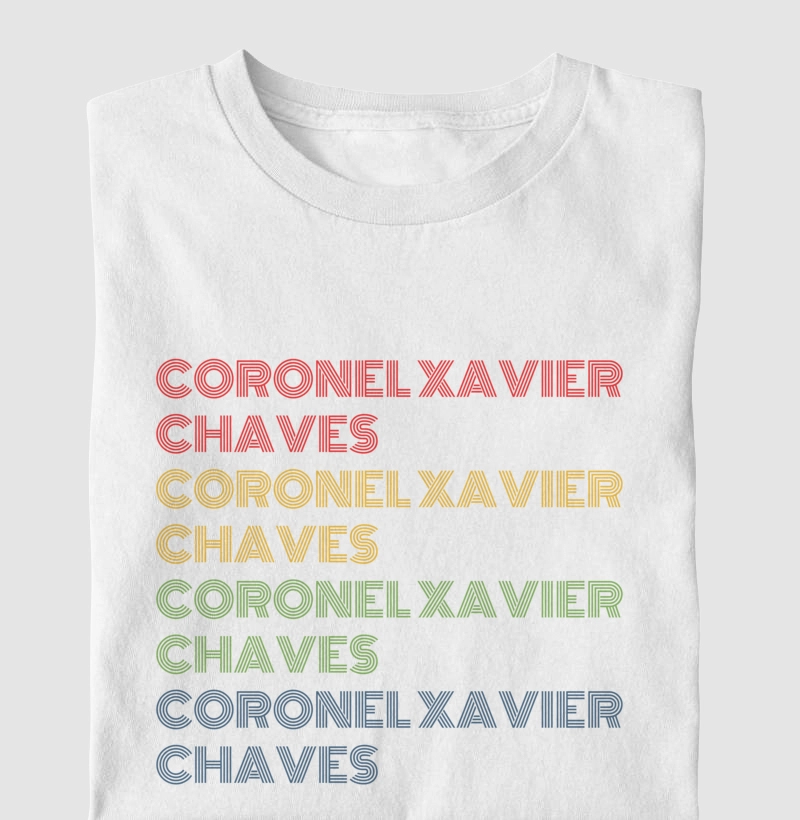 Coronel Xavier Chaves Letreiro Retrô