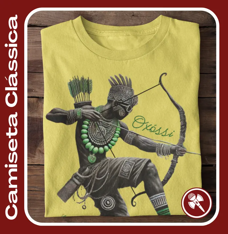 Camiseta Clássica - Oxóssi 02 - Coleção aRUAnda
