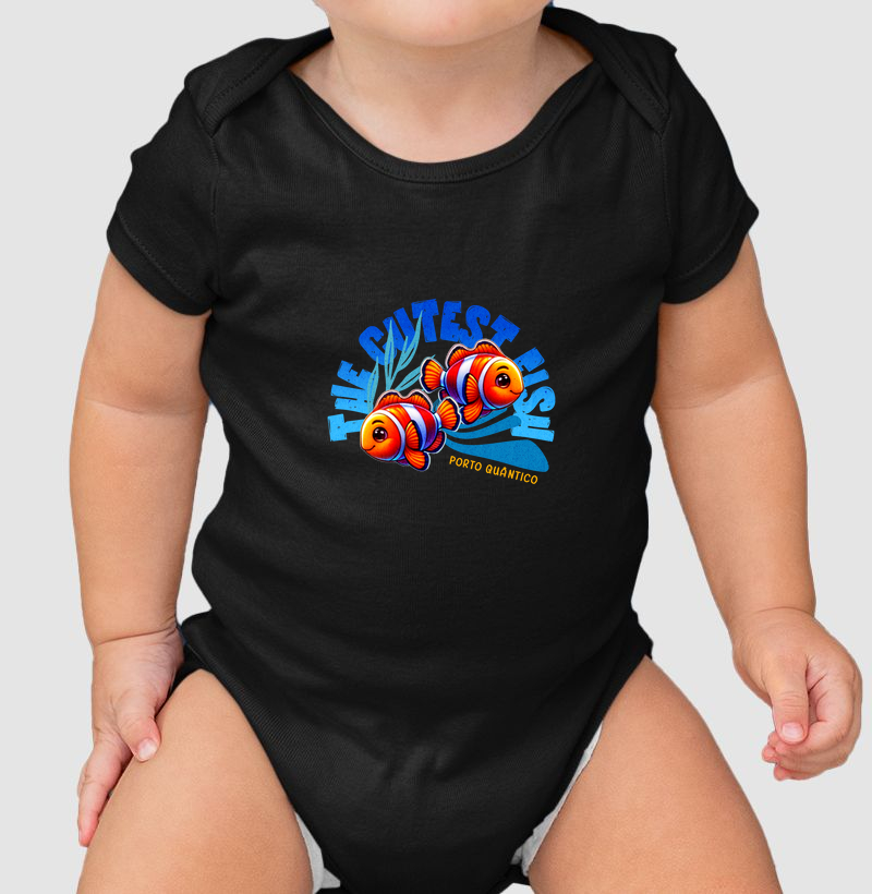Body Infantil Unissex 100% Algodão - Baby Fish
