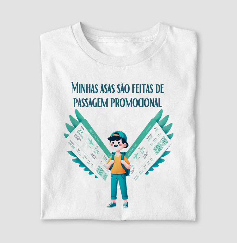 Minhas asas são feitas de passagem promocional