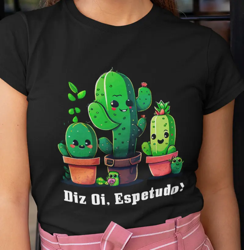 "Família Cacto: Diz Oi Espetado" Camiseta