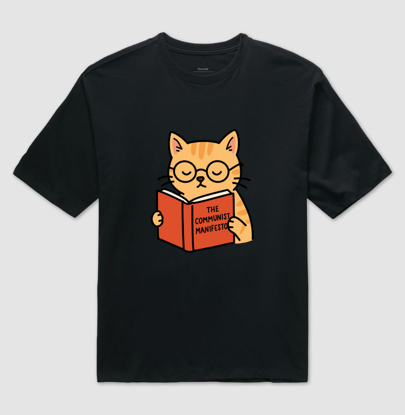 Gato Lendo Manifesto Comunista