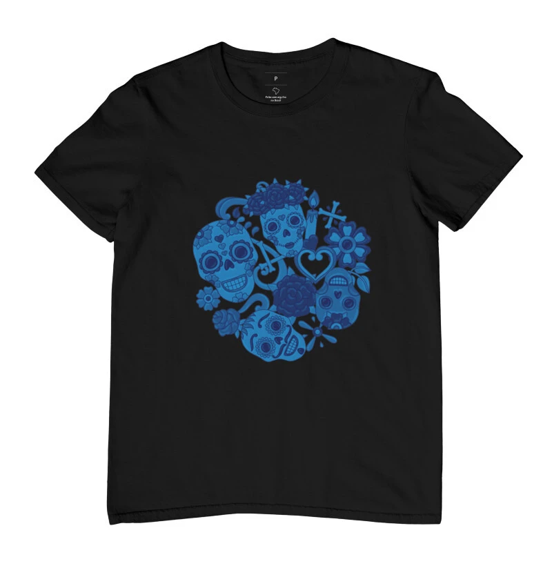 Camiseta caveira blue