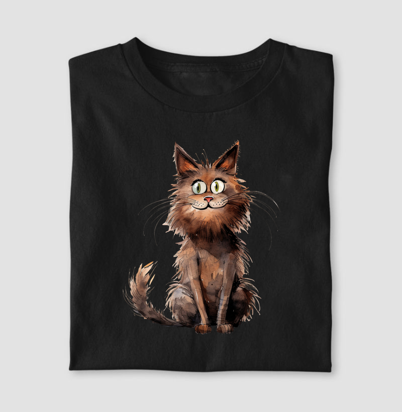 Gato York Chocolate aquarela