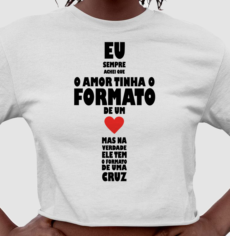 Cropped Amor em Cruz