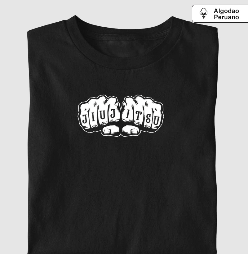 Camiseta Jiu-jitsu punhos - Algodão peruano