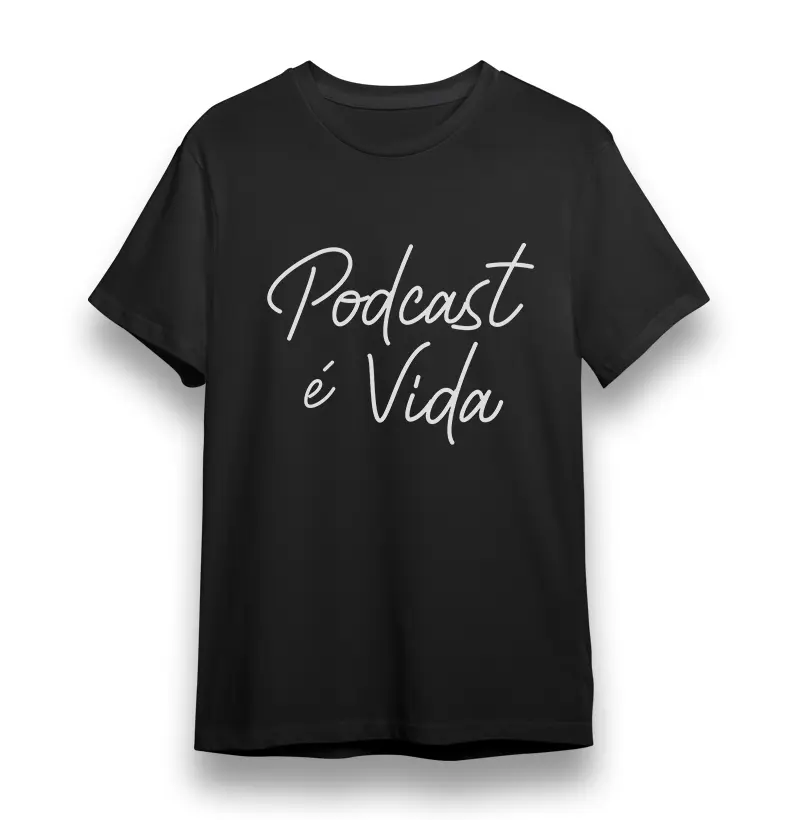 Camiseta Podcast e Vida em Neon
