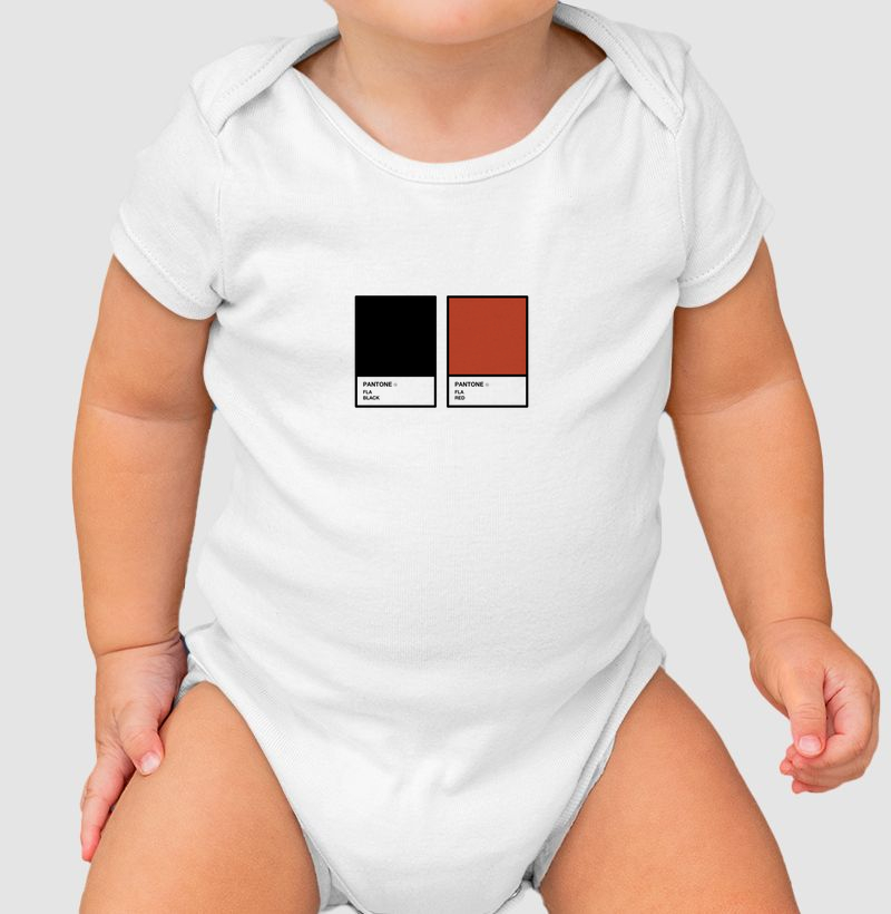 Body Infantil Pantone Vermelho e Branco