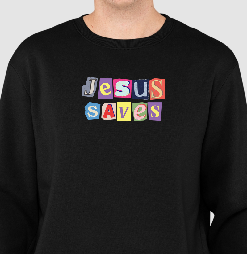 Suéter Premium "Jesus Saves"