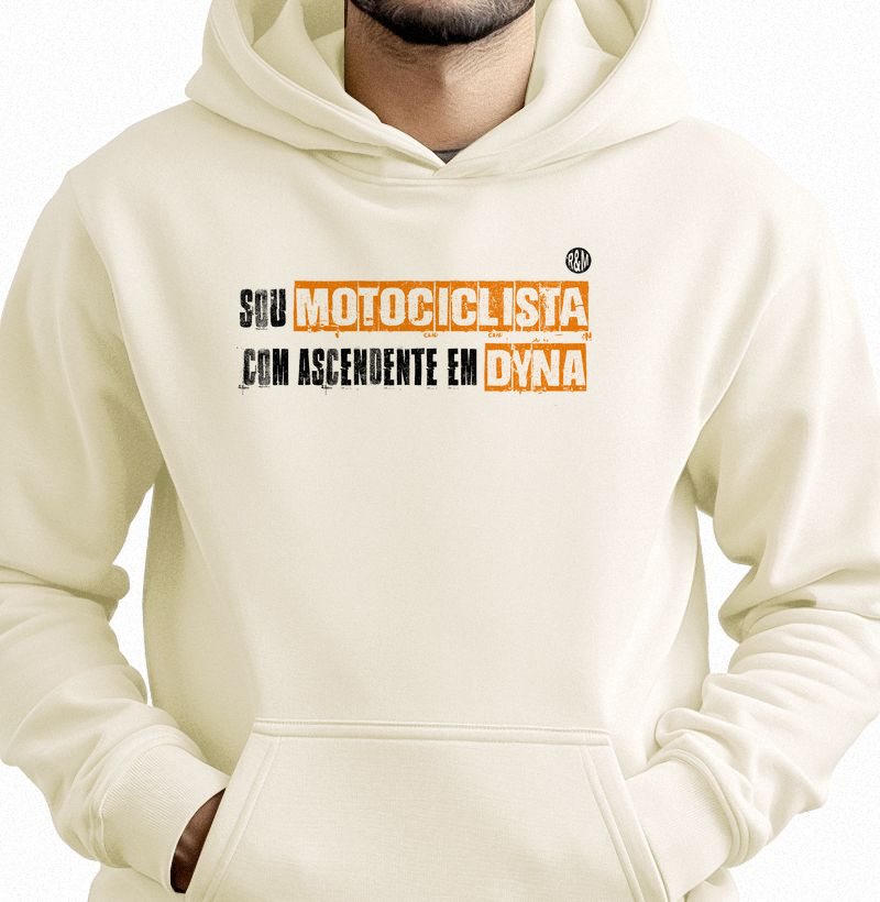 Motociclista com ascendente em Dyna