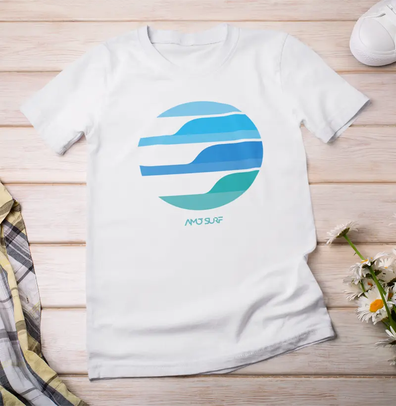 CAMISETA AMO SURF ONDAS DA SÉRIE FEMININA