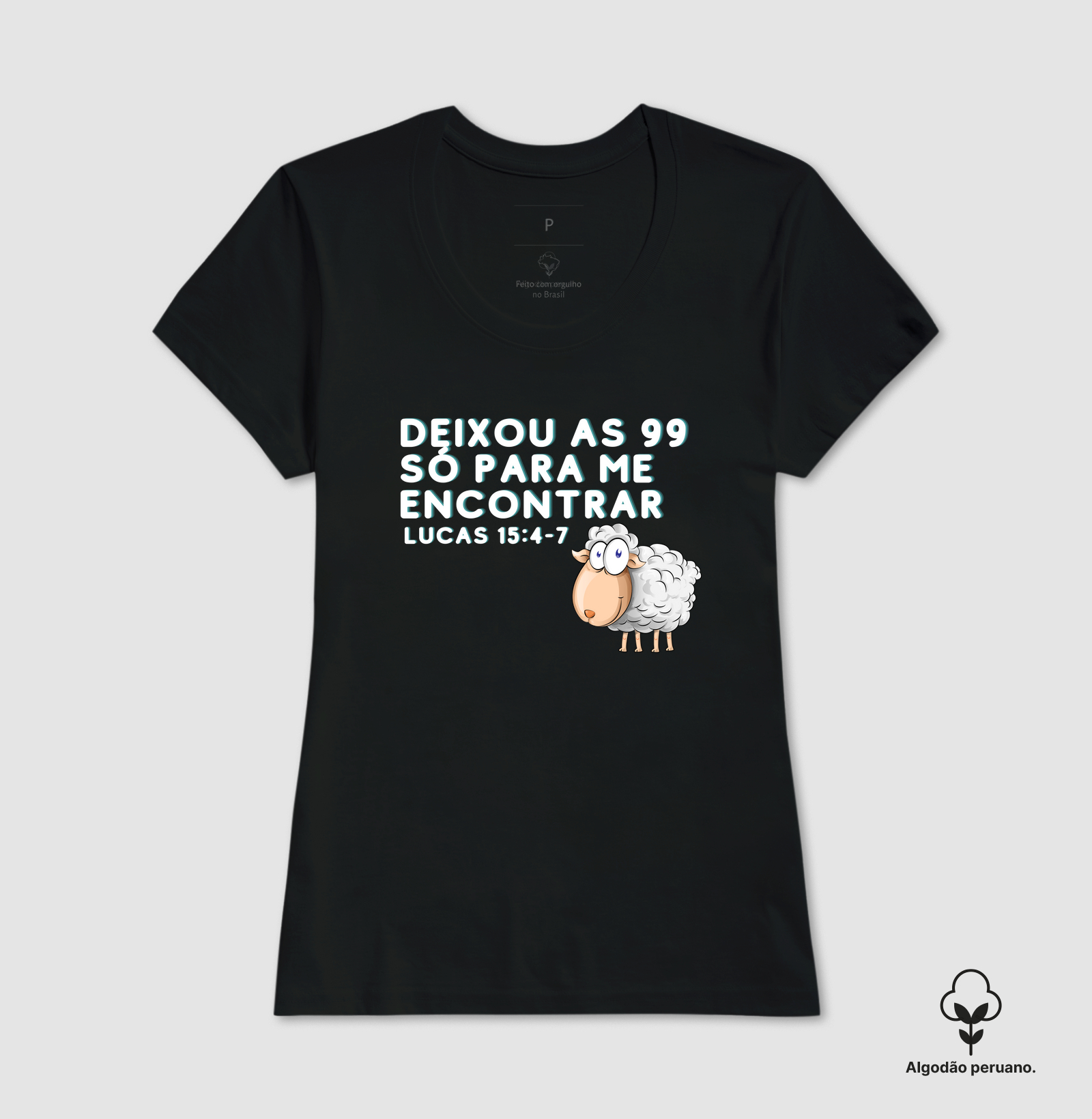 Camiseta Feminina Algodão Peruano as 99 ovelhas