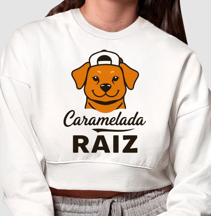 Cropped Moletom Caramelada Raiz