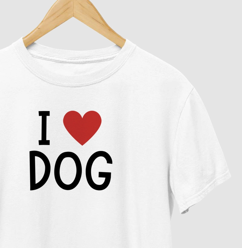 Camiseta Cachorro Salsicha - I love my dog