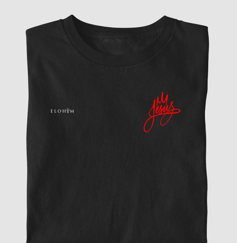 Camiseta Jesus - Letra Vermelha