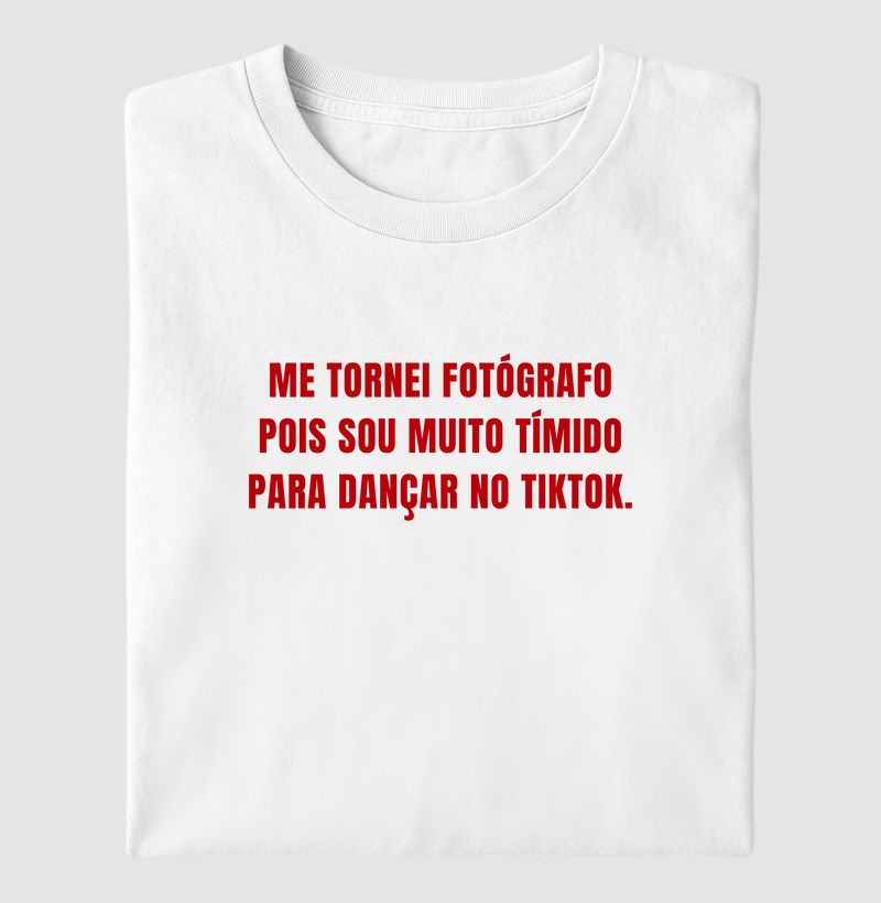 Me tornei fotógrafo pois sou muito tímido 
