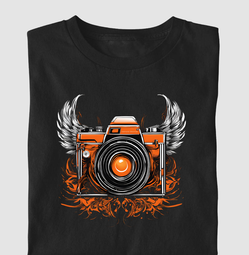Camisetas / Imagens Criativas / Câmera com Asas 6