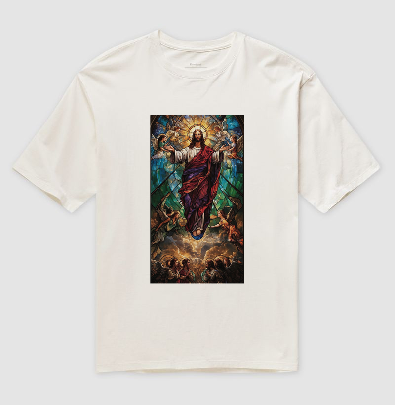 CAMISETA OVERSIZED ASCENSÃO DO SENHOR - SUBIU AOS CÉUS