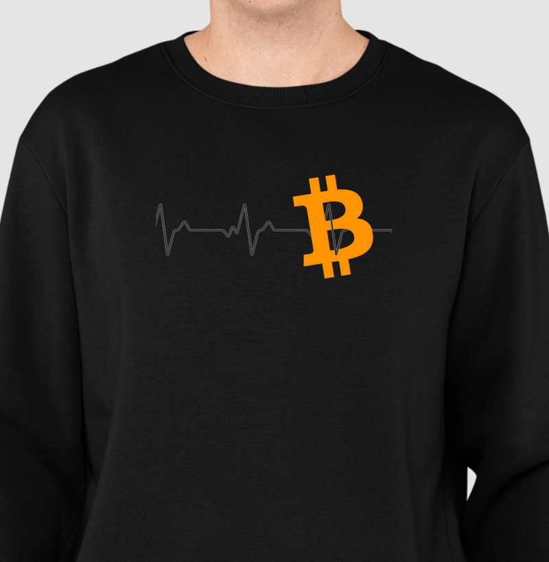Bitcoin ECG - Suéter Moletom