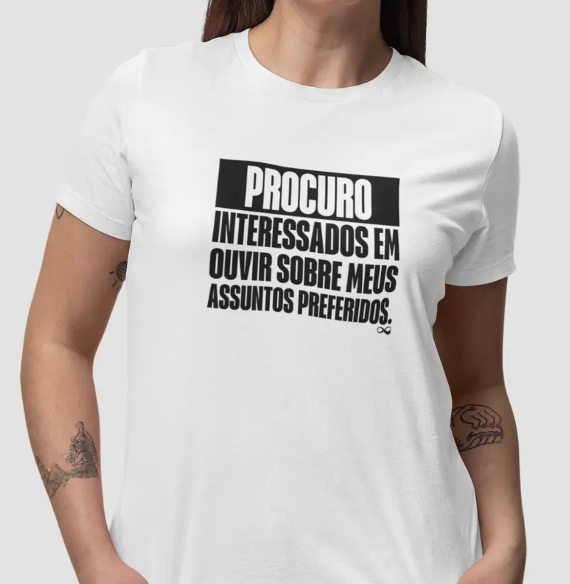 Procuro interessados em ouvir sobre meus assuntos preferidos