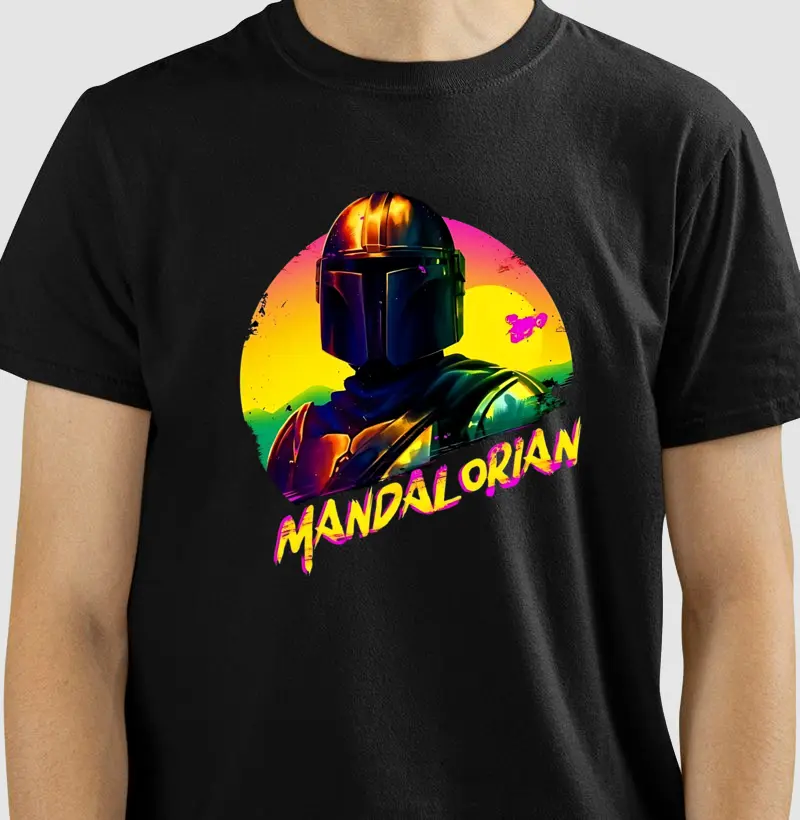 ⚔️ Camiseta Mandalorian Synthwave