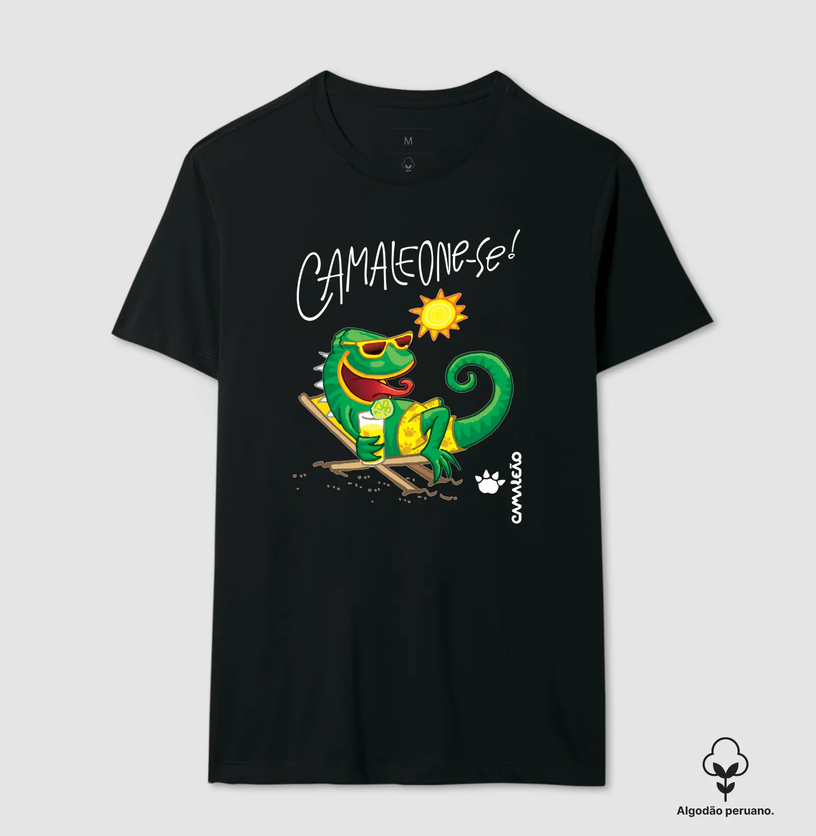 Camiseta Premium Masculina Camaleão - Camaleone-se Praia