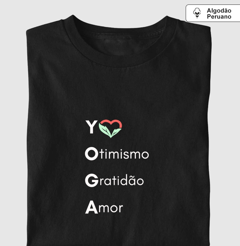 YOGA Otimismo, Gratidão e Amor - algodão peruano 